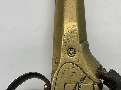 Lot 16 - A 19th century Belgian percussion cap pistol...