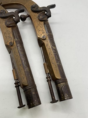 Lot 9 - A pair of early 19th century Scottish brass...