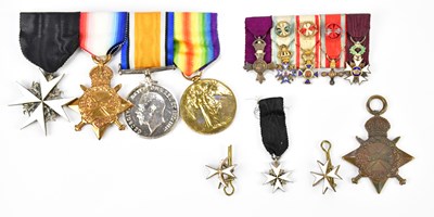 Lot 1564 - Three WWI medals awarded to H S Town Royal...