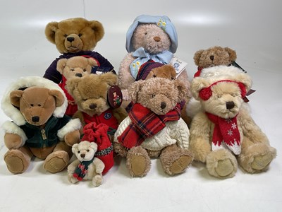 Lot 50 - Eleven various Harrods teddy bears.