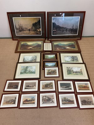 Lot 135 - A collection of twenty-two prints of scenic...