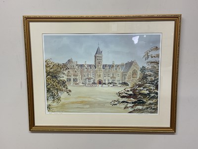 Lot 121 - A print of Taunton School, 40 x 57cm, framed...