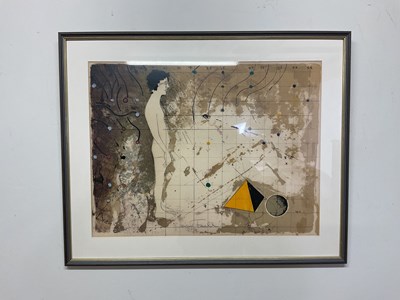 Lot 122 - A framed and glazed print, possibly Michael...