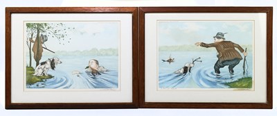 Lot 911 - BORIS O’KEEFE; a pair of humorous hunting...