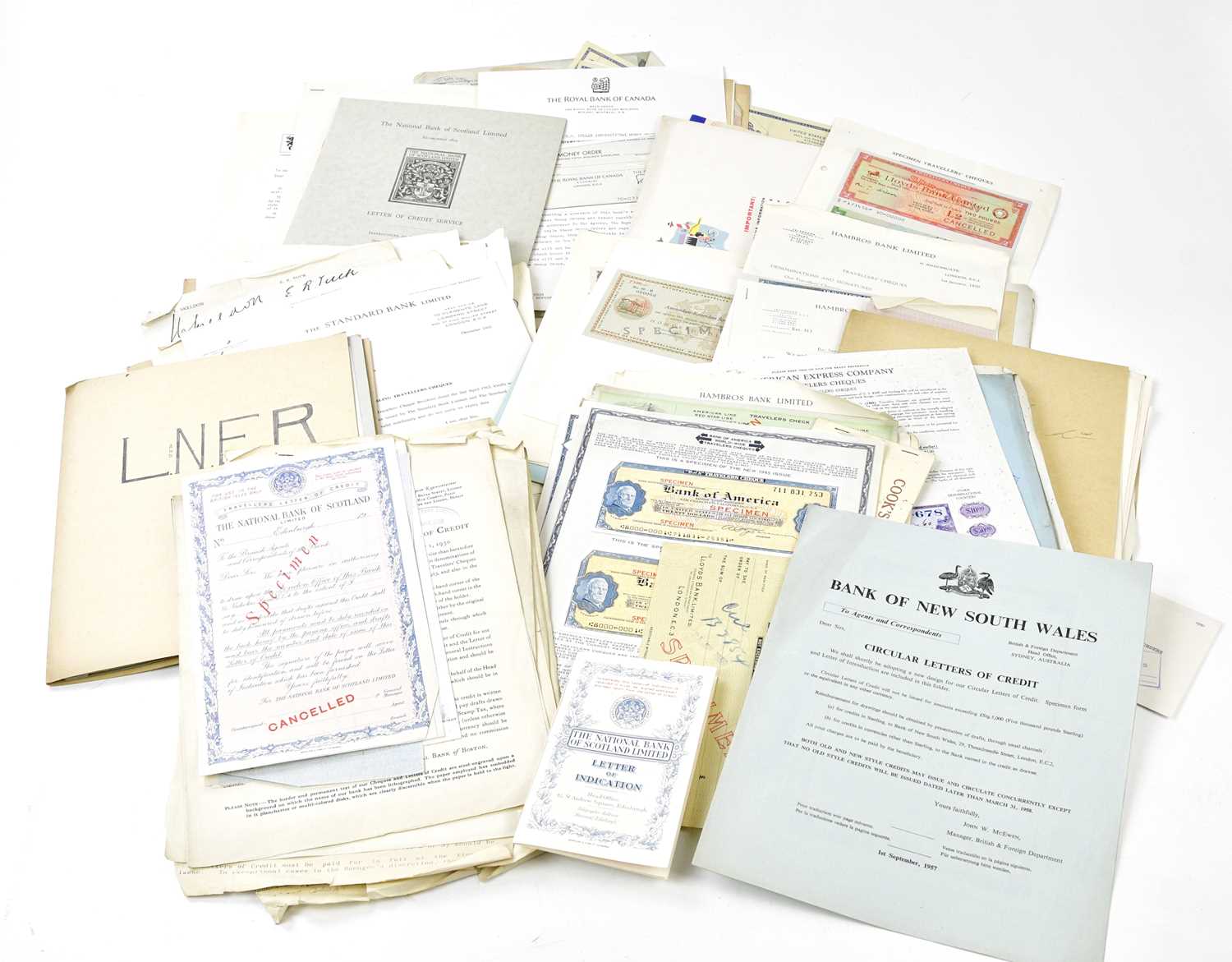 Lot 1181 - A collection of specimen and cancelled bank...