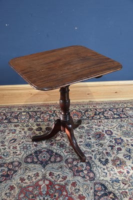 Lot 60 - A 19th century mahogany tilt-top tripod table.