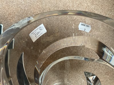 Lot 2150 - BACCARAT; a large 'Tornado' vase, etched mark...