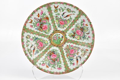 Lot 1171 - A 19th century Famille Rose wall charger...