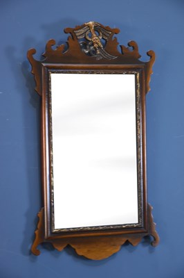 Lot 169 - A 19th century fret carved wall mirror, 106 x...