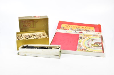 Lot 411 - A boxed "Steeplechase" game, together with a...