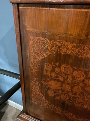 Lot 1 - An early 19th century walnut and marquetry...
