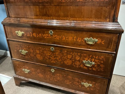 Lot 1 - An early 19th century walnut and marquetry...