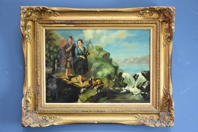 Lot 2568 - E T POWELL; oil on canvas, naive Highland...