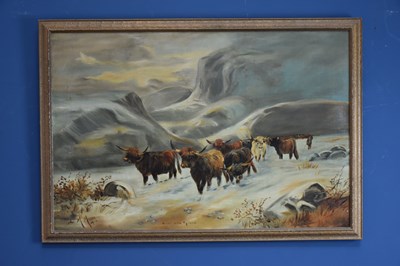 Lot 2547 - D MCMINN; pair of oils on canvas, Highland...