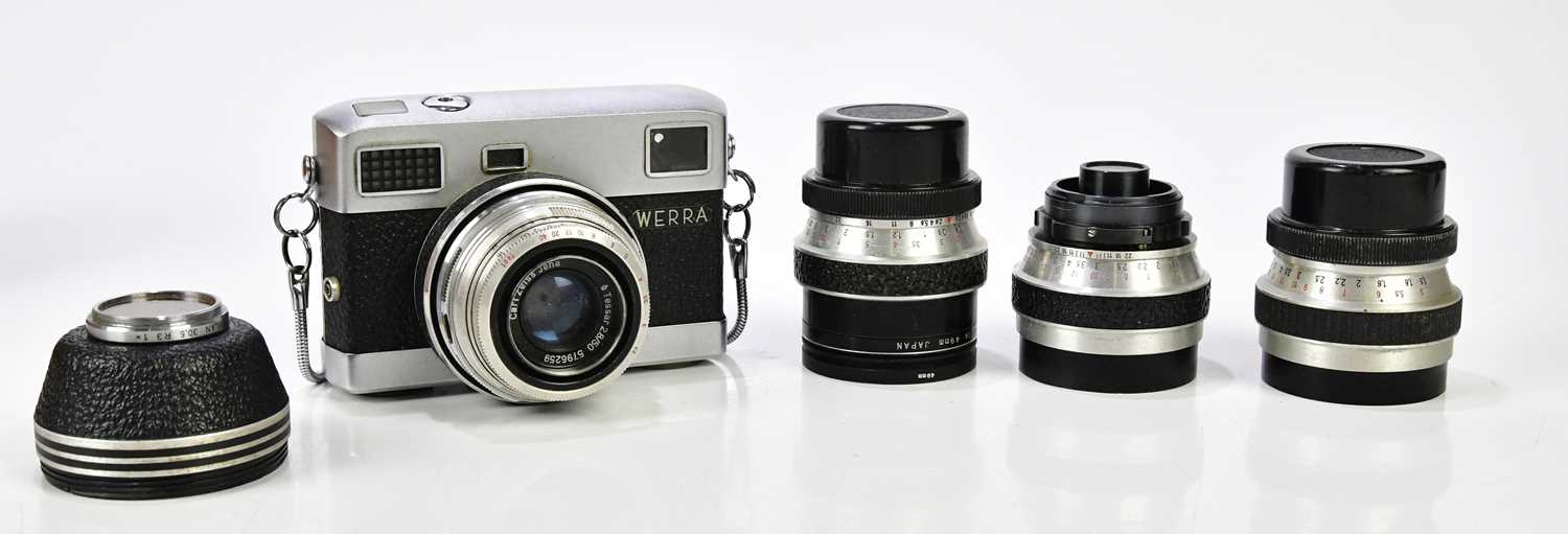 Lot 1421 - WERRA; a Werra VXM 35mm film camera, together...