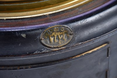 Lot 2021 - RAILWAY CLOCK; a single fusee wall clock, with...