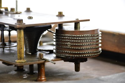 Lot 2021 - RAILWAY CLOCK; a single fusee wall clock, with...