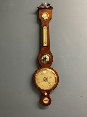 Lot 222 - A Victorian mahogany wheel barometer, with...