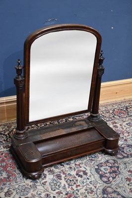 Lot 143 - A Victorian mahogany toilet mirror of large...
