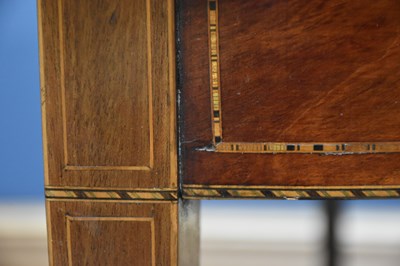 Lot 55 - A Georgian mahogany extending D-end table with...