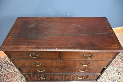 Lot 57 - A 19th century inlaid mahogany chest of two...