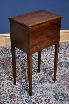 Lot 71 - A Victorian mahogany sewing cabinet, with...