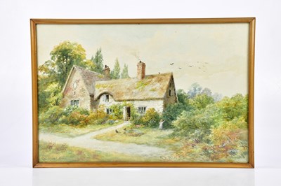 Lot 2499 - G F RIDE; watercolour, 'Cheshire Cottage',...