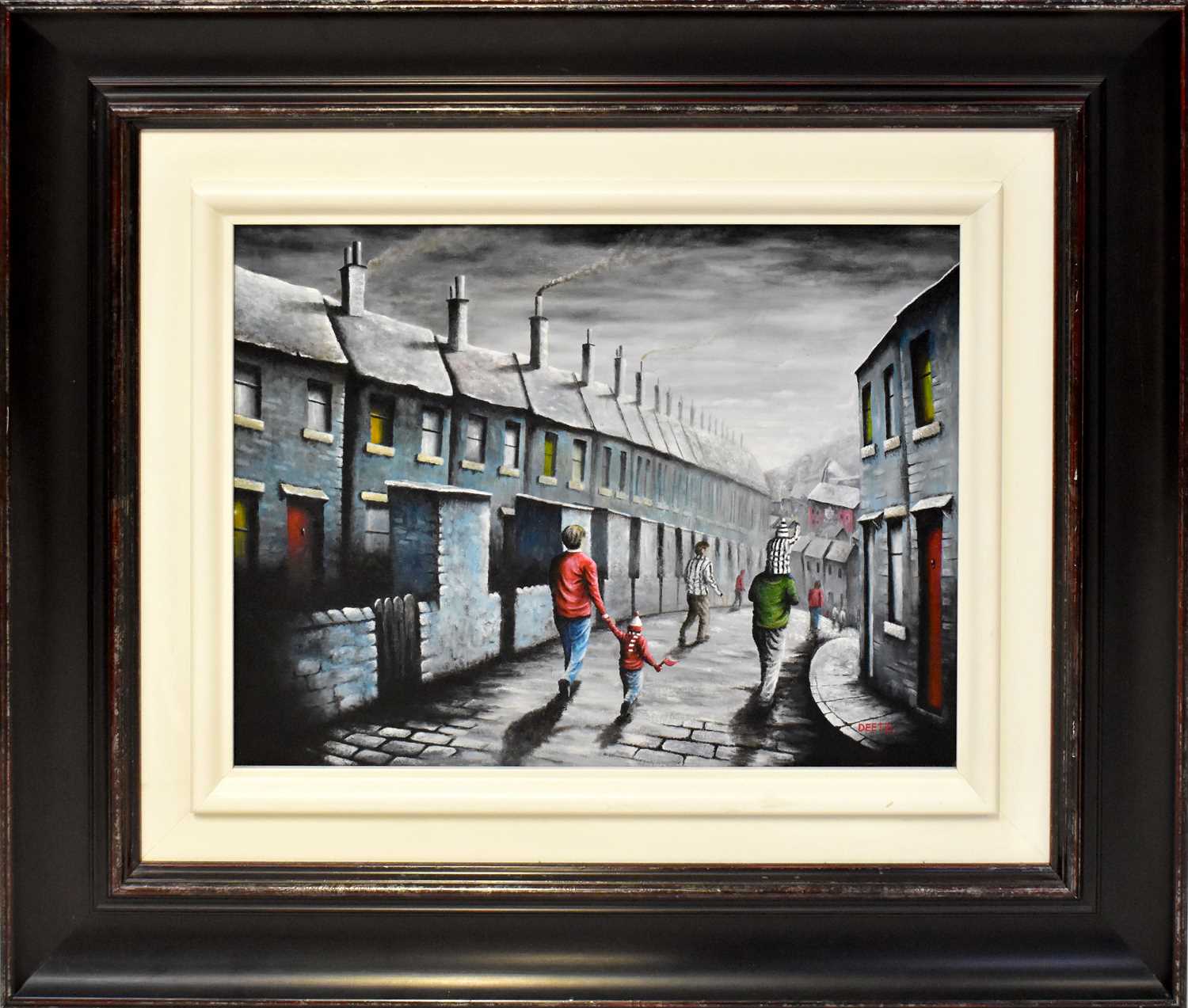 Lot 424 - PETER 'DEETZ' DAVIDSON; oil on board, 'Think...