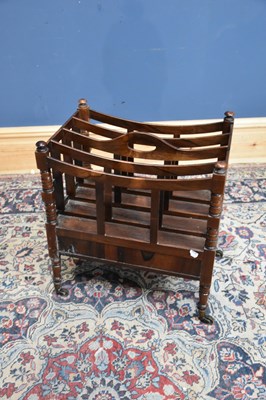 Lot 42 - A Victorian rosewood four division Canterbury...