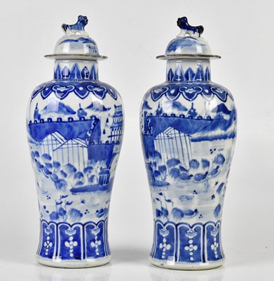 Lot 1158 - A pair of 19th century Chinese blue and white...