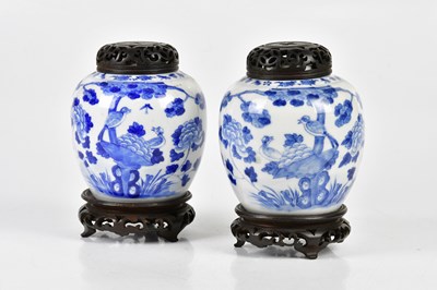 Lot 1161 - A pair of late 19th century Chinese blue and...