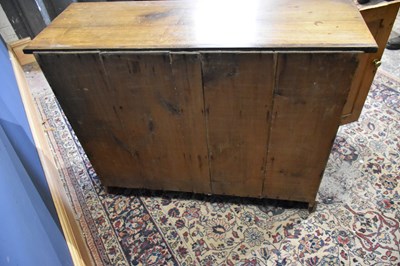 Lot 292 - A Victorian pine two door cupboard on plinth...