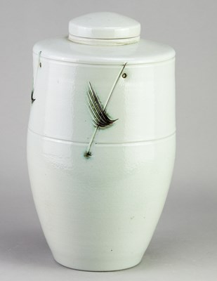 Lot 296 - JACK DOHERTY (born 1948); a tall porcelain jar...