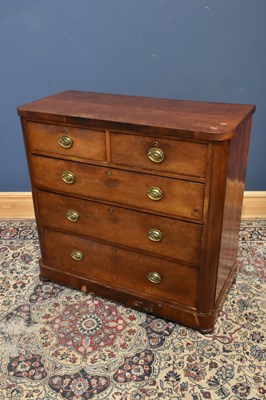 Lot 51 - A 19th century mahogany chest of two short...