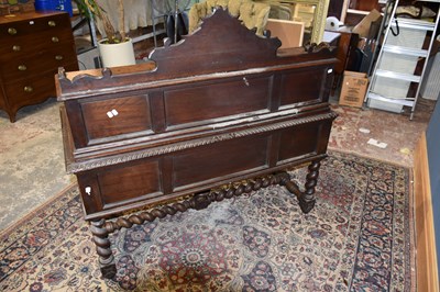 Lot 24 - A 19th century Flemish style carved oak desk...