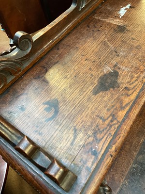 Lot 24 - A 19th century Flemish style carved oak desk...