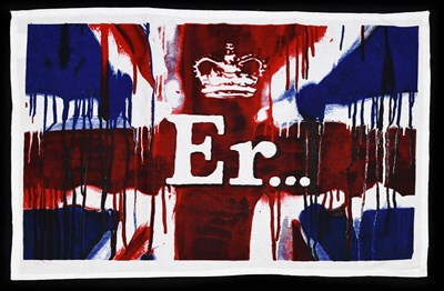 Lot 1184 - BANKSY (born 1974); "Er...(Union Flag) (2012),...