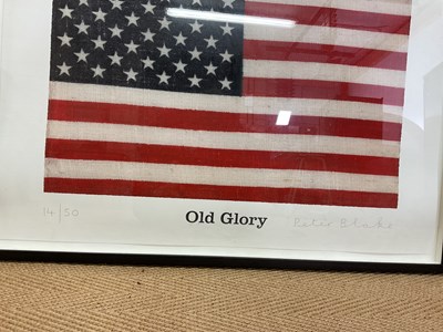 Lot 96 - PETER BLAKE; inkjet on paper, 'Old Glory',...