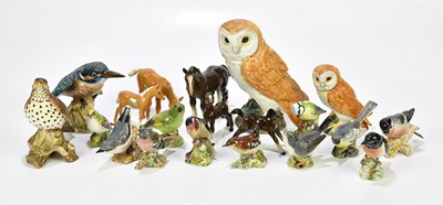 Lot 1440 - BESWICK; a small collection of mainly birds to...