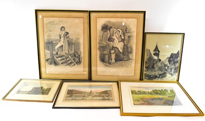 Lot 265 - A group of 19th century and later pictures and...