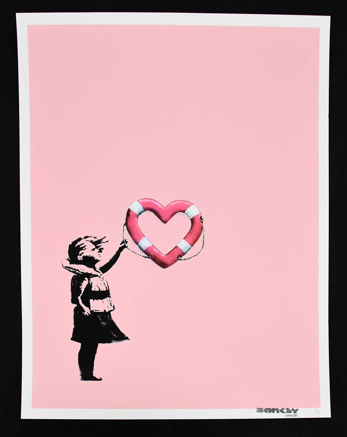 Lot 1195 - BANKSY (born 1974); giclee print on 308 museum...