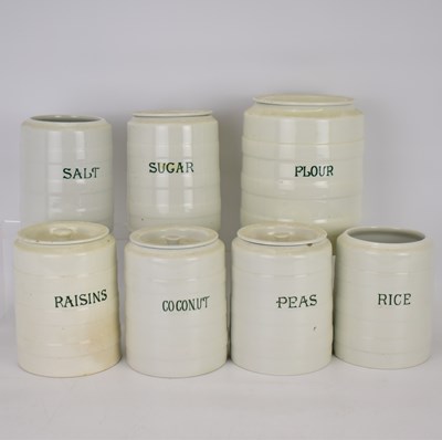 Lot 320 - ROYAL WINTON; seven storage jars, 11 x 16cm...