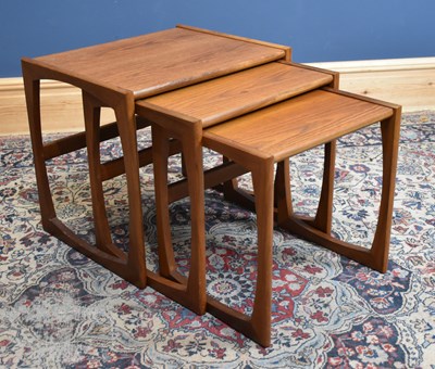 Lot 152 - G-PLAN; a nest of three coffee tables, largest...