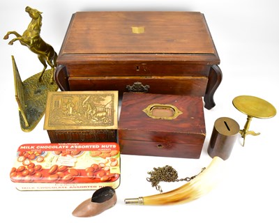 Lot 170 - A collectors' lot to include an empty wooden...