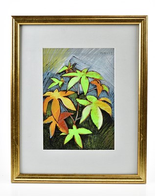 Lot 166 - GEOFFREY KEY (born 1941); mixed media, 'Plant...