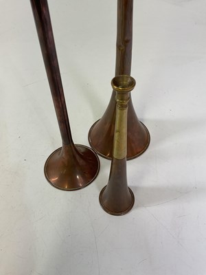 Lot 59 - A post horn and two hunting horns.
