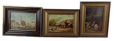 Lot 273 - A small modern oil on board, rural scene...