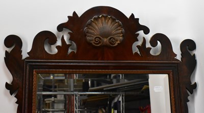 Lot 40 - A reproduction Chippendale style mahogany fret...