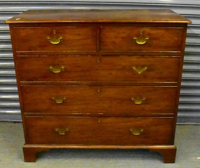 Lot 25 - A 19th century chest of two short over three...