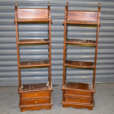 Lot 91 - A pair of reproduction narrow freestanding...